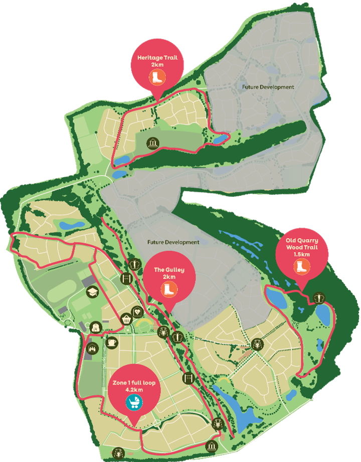 Map of walking routes