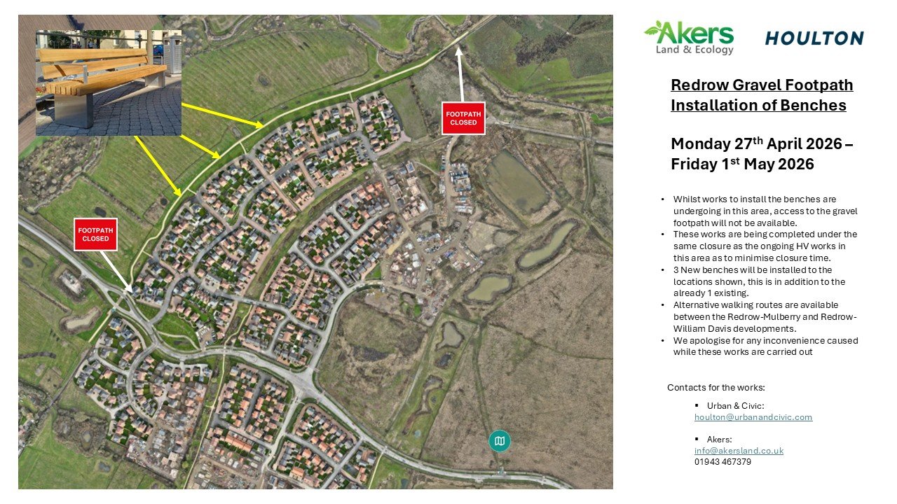 Houlton - Benches Redrow Gravel Path Diagram 22.04.26